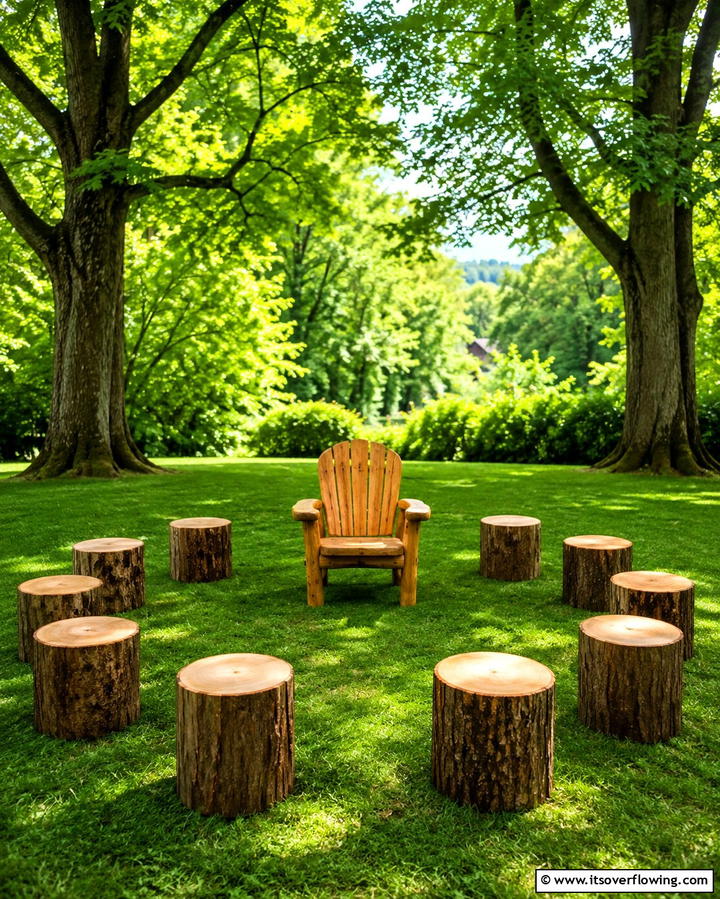 Outdoor Story Circle - 30 EYFS Outdoor Area Ideas for Engaging Play Spaces