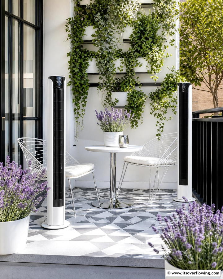Outdoor Tower Fans for Compact Spaces - 20 Patio Fan Ideas to Keep Your Outdoor Space Cool