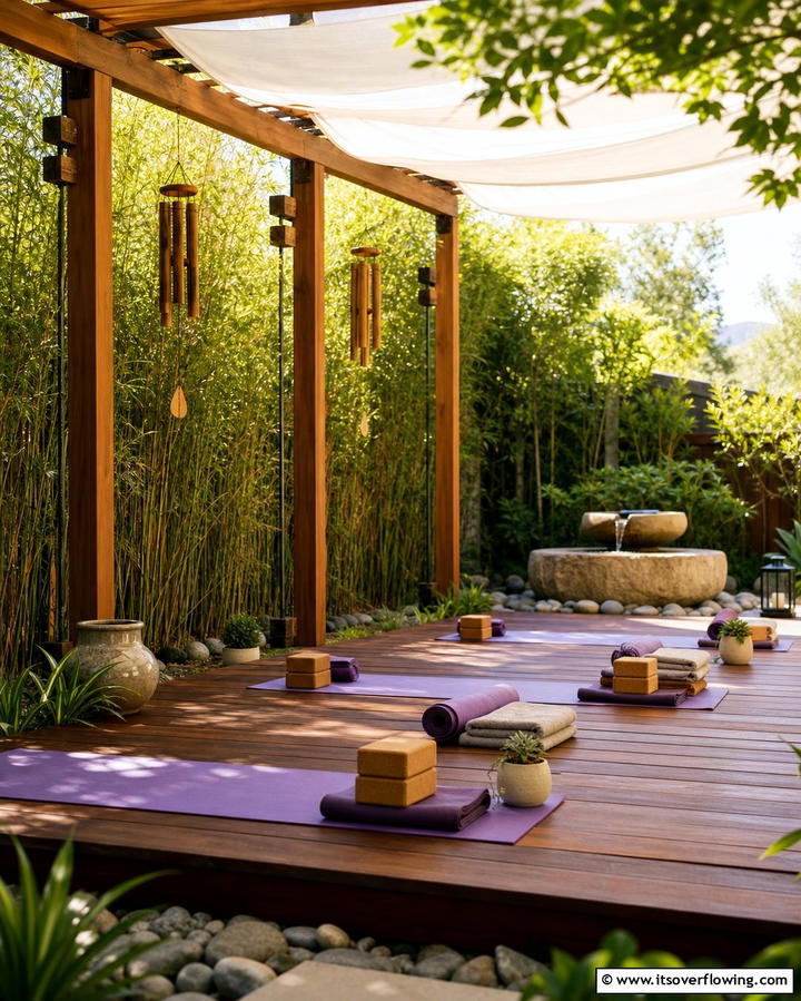 Outdoor Yoga Studio - 25 Backyard Entertainment Ideas for Fun Gatherings