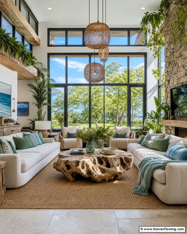 Outdoor inspired Family Room - 21 Family Room Ideas for Comfortable and Functional Spaces