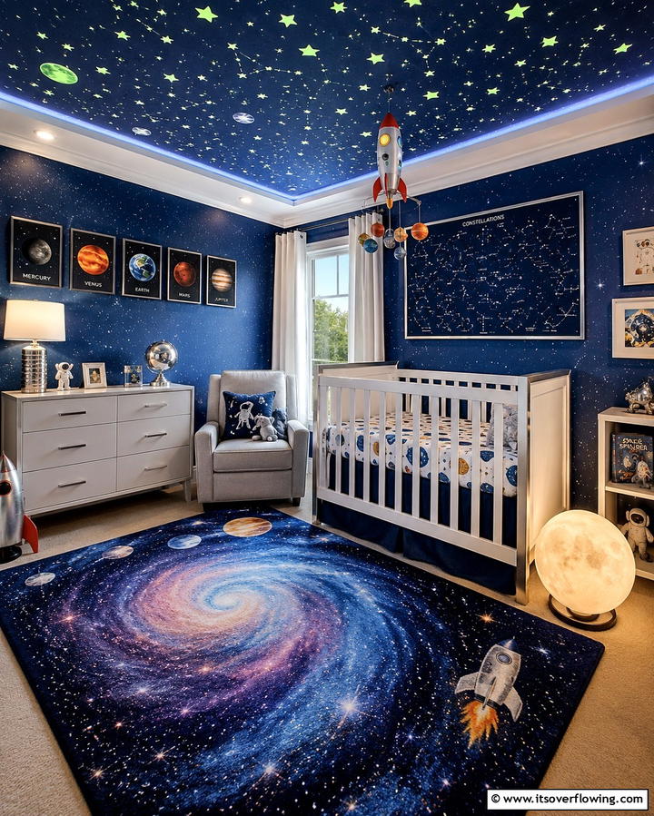 Outer Space Exploration - 25 Baby Boy Nursery Ideas for a Cozy and Fun Space
