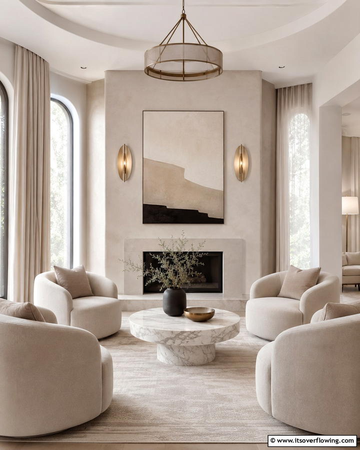 Oval Shaped Sconces for Soft Curves - 25 Fireplace Sconces Ideas for a Warm Ambiance