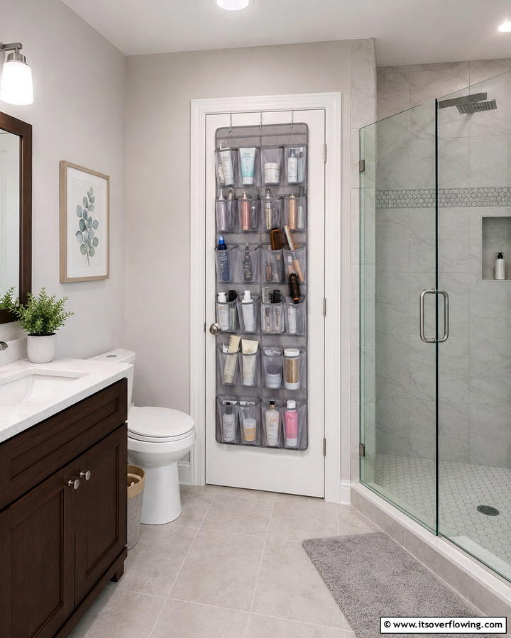 Over The Door Organizers - 30 Bathroom Cabinet Organizing Ideas for Clutter-Free Spaces