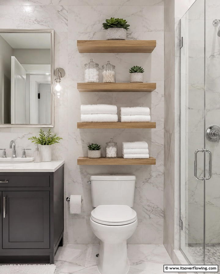Over The Toilet Storage Solutions - 30 Bathroom Cabinet Organizing Ideas for Clutter-Free Spaces