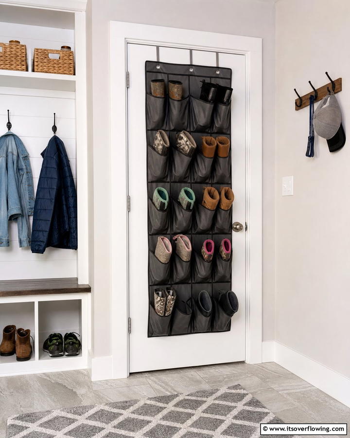 Over the Door Boot Organizer - 25 Creative Boot Storage Ideas for Organized Homes