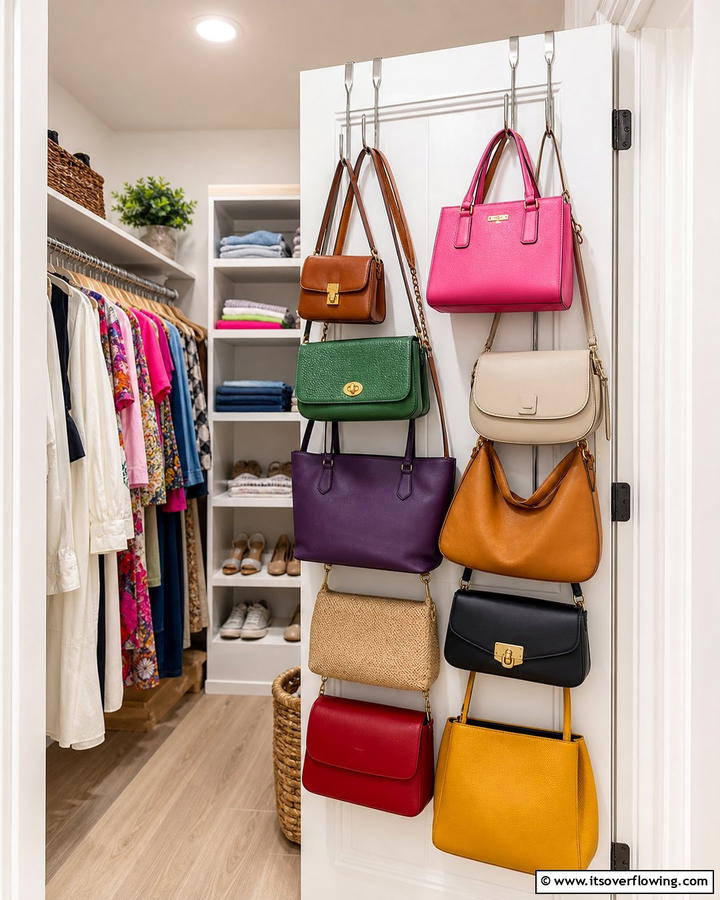 Over the Door Hangers for Small Spaces - 17 Purse Storage Ideas for Organized Closets and Entryways