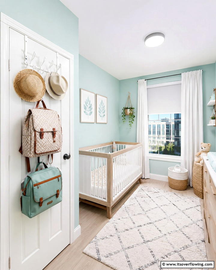 Over the Door Hooks for Extra Storage - 25 Nursery Closet Ideas for Organized Baby Spaces