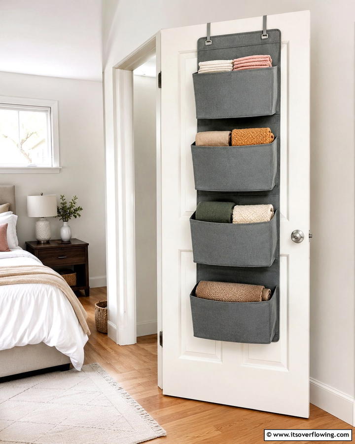 Over the Door Organizer - 25 Creative Blanket Storage Ideas for Cozy Homes