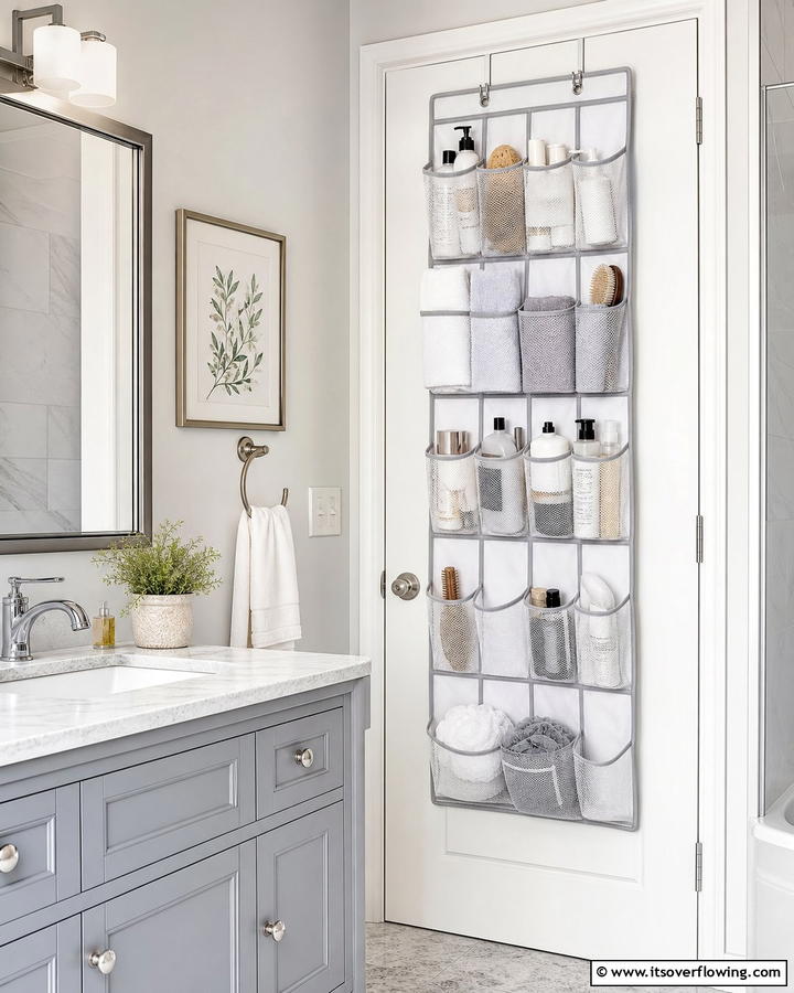 Over the Door Organizers - 21 Clever Bathroom Storage Ideas to Maximize Space and Style