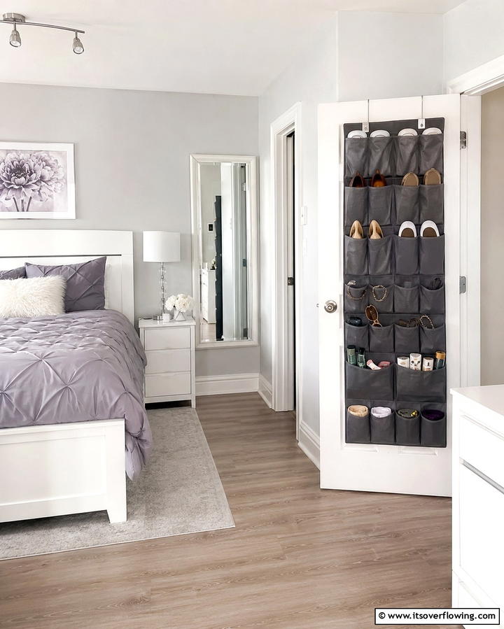 Over the Door Organizers - 25 Smart Bedroom Storage Ideas to Declutter Your Space