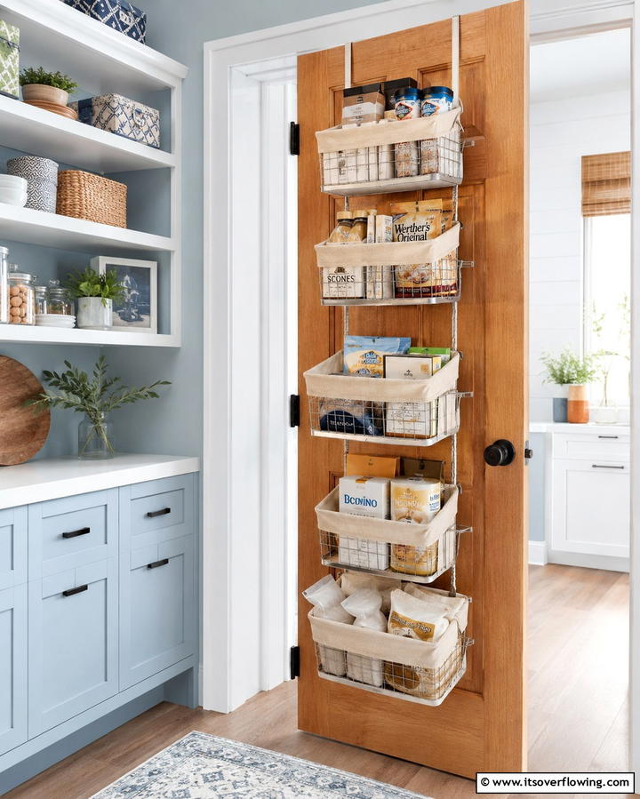 Over the Door Organizers for Extra Storage - 25 Small Pantry Ideas to Maximize Your Storage Space