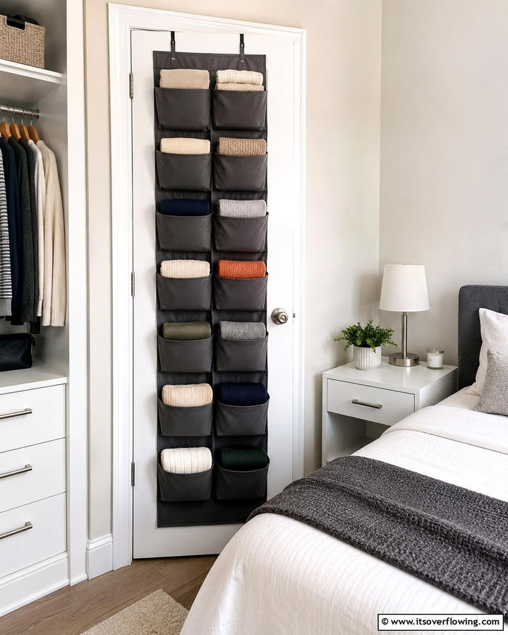 Over the Door Storage Racks - 20 Sweater Storage Ideas to Organize Your Wardrobe