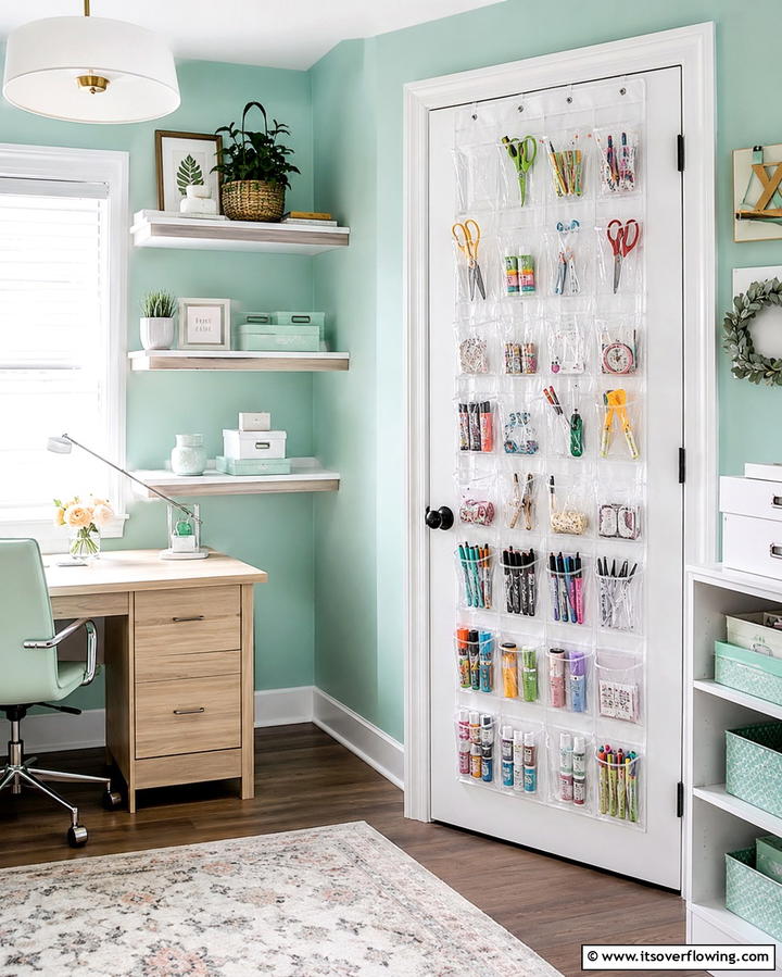 Over the Door Storage SolutionsExact - 25 Craft Room Organization Ideas for Creative Spaces