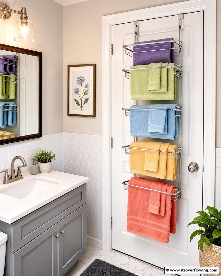 Over the Door Towel RackExact - 25 Creative Bathroom Towel Rack Ideas for Your Space