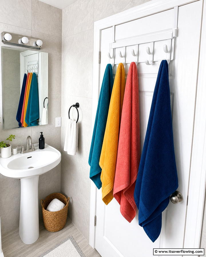 Over the Door Towel RackOne - 25 Creative Bathroom Towel Rack Ideas for Your Space