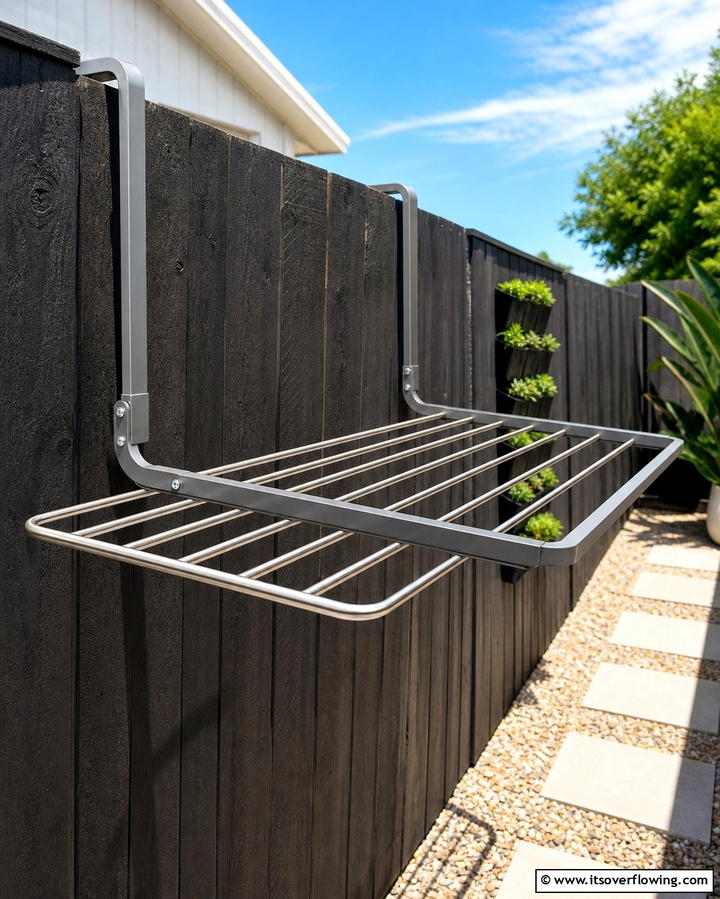 Over the Fence Clothesline for Compact Areas - 25 Outdoor Clothesline Ideas for Efficient Drying