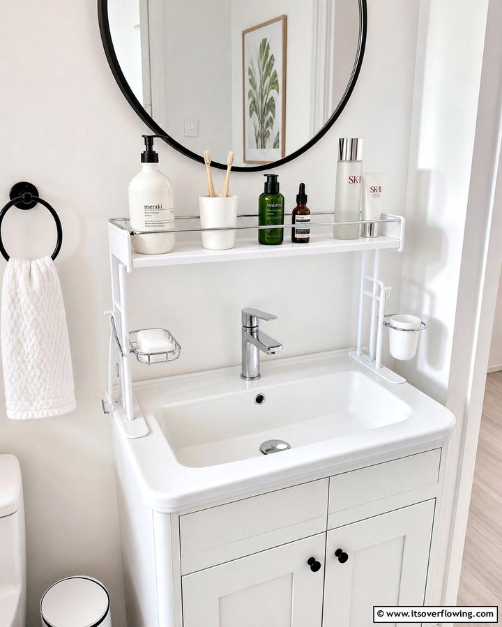 Over the Sink Organizers for Dual Use - 25 Bathroom Counter Organization Ideas for a Clutter-Free Space
