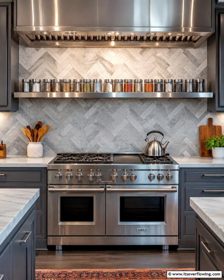 Over the Stove Spice Shelf - 25 Spice Rack Ideas to Organize Your Kitchen