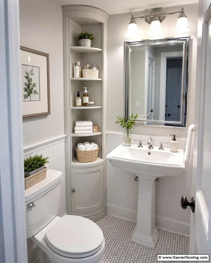 Over the Toilet Closet - 25 Bathroom Closet Ideas to Maximize Storage and Style
