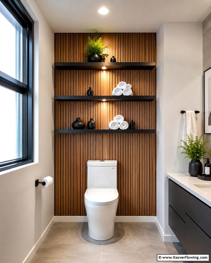 Over the Toilet Curtain Rod with Hooks - 25 Over Toilet Storage Ideas for Small Bathrooms