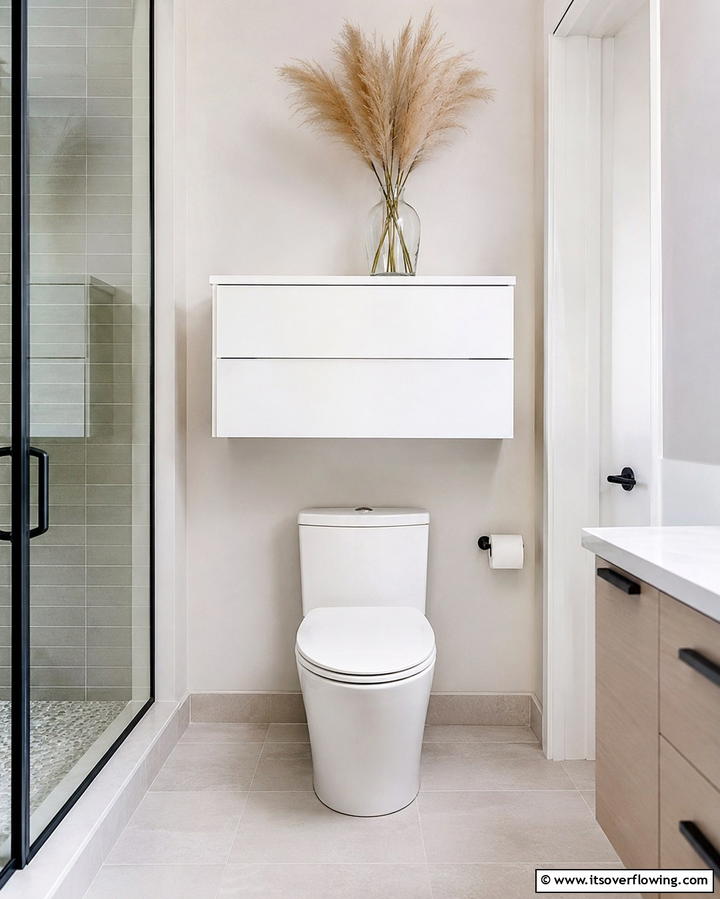 Over the Toilet Floating Drawers - 25 Over Toilet Storage Ideas for Small Bathrooms