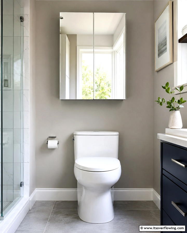Over the Toilet Mirror Cabinet - 25 Over Toilet Storage Ideas for Small Bathrooms