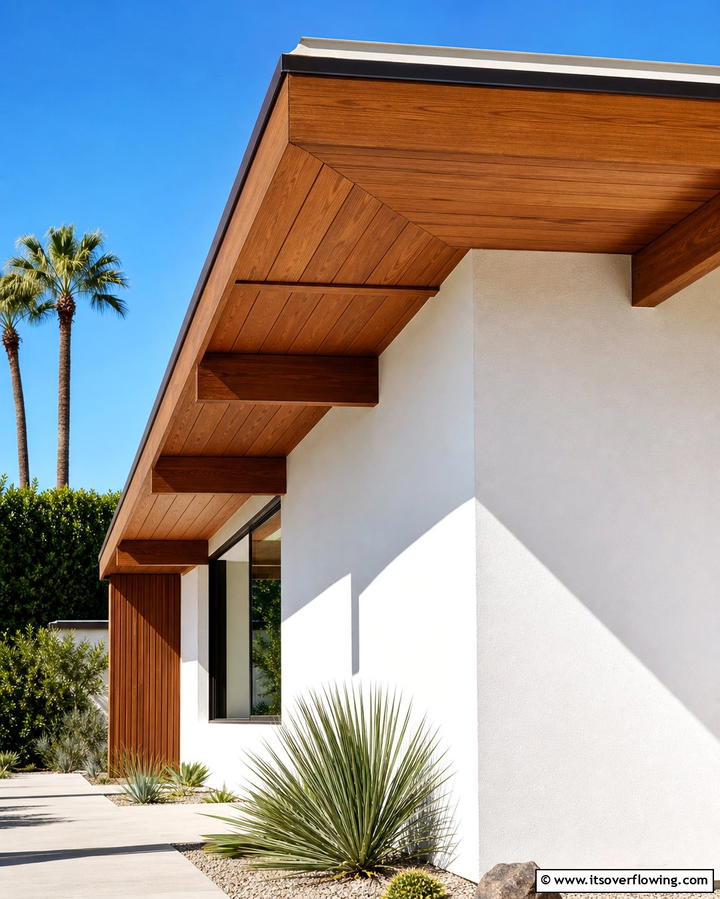 Overhanging Eaves - 25 Mid-Century Modern Exterior Home Ideas for a Timeless Look