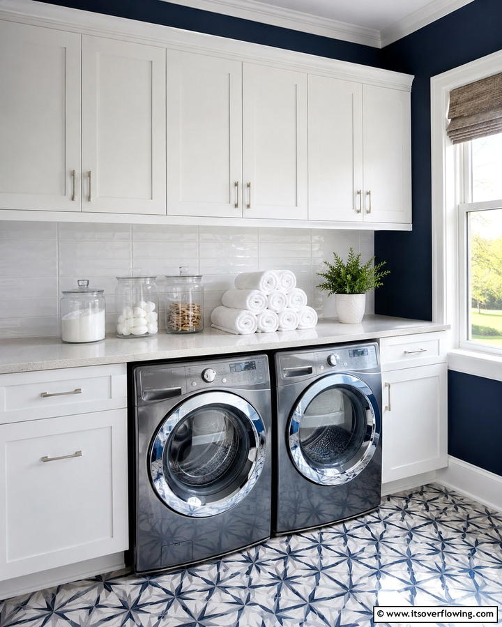 Overhead Cabinets for Vertical Storage - 25 Laundry Room Cabinet Ideas for Organization