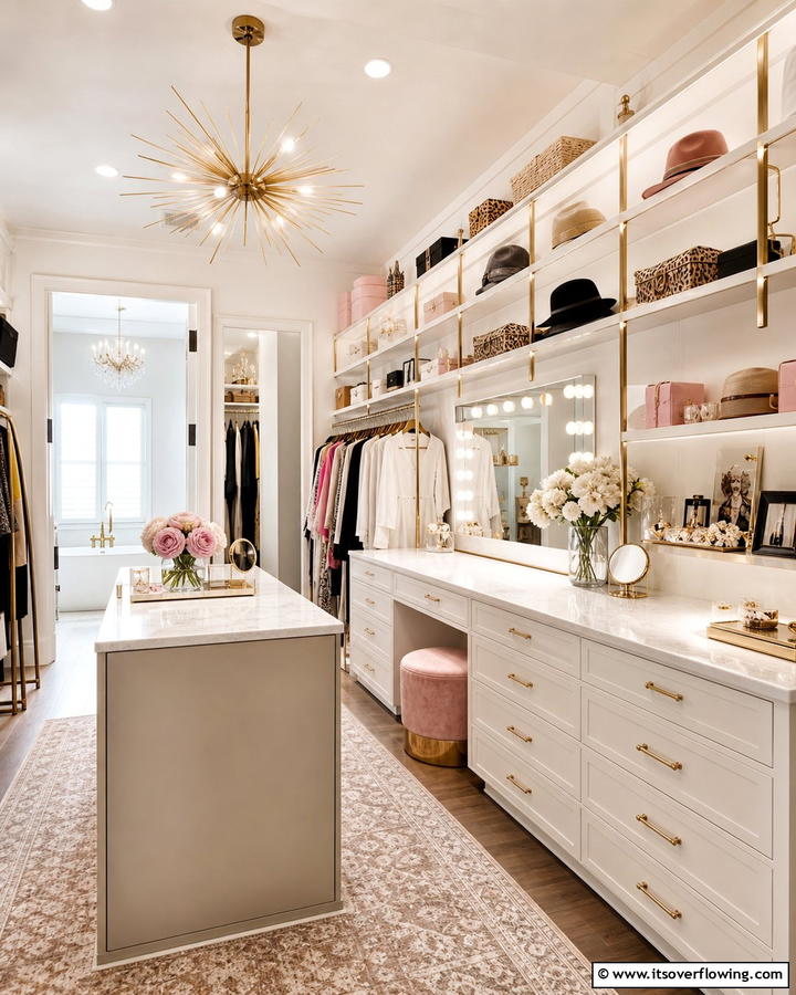 Overhead Shelves for Accessories - 21 Smart Clothes Storage Ideas to Declutter Your Home