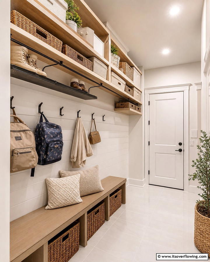 Overhead Storage Innovations - 21 Mud Room Ideas for Organized & Stylish Entryways