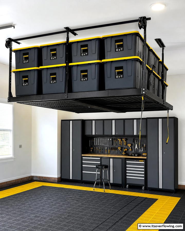 Overhead Storage Solutions - 25 Creative Garage Decor Ideas for Every Style