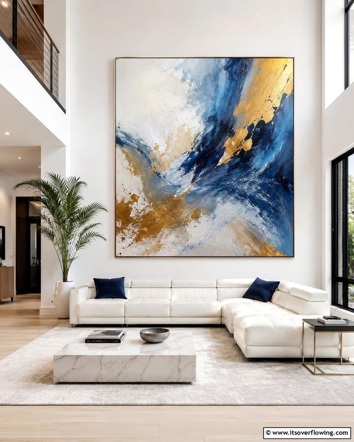 Oversized Abstract Canvas - 25 Large Wall Art Ideas to Transform Your Space