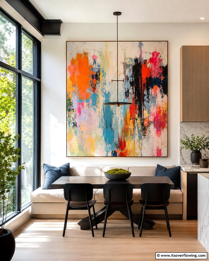 Oversized Artwork - 25 Maximalist Kitchen Decor Ideas for Bold Spaces