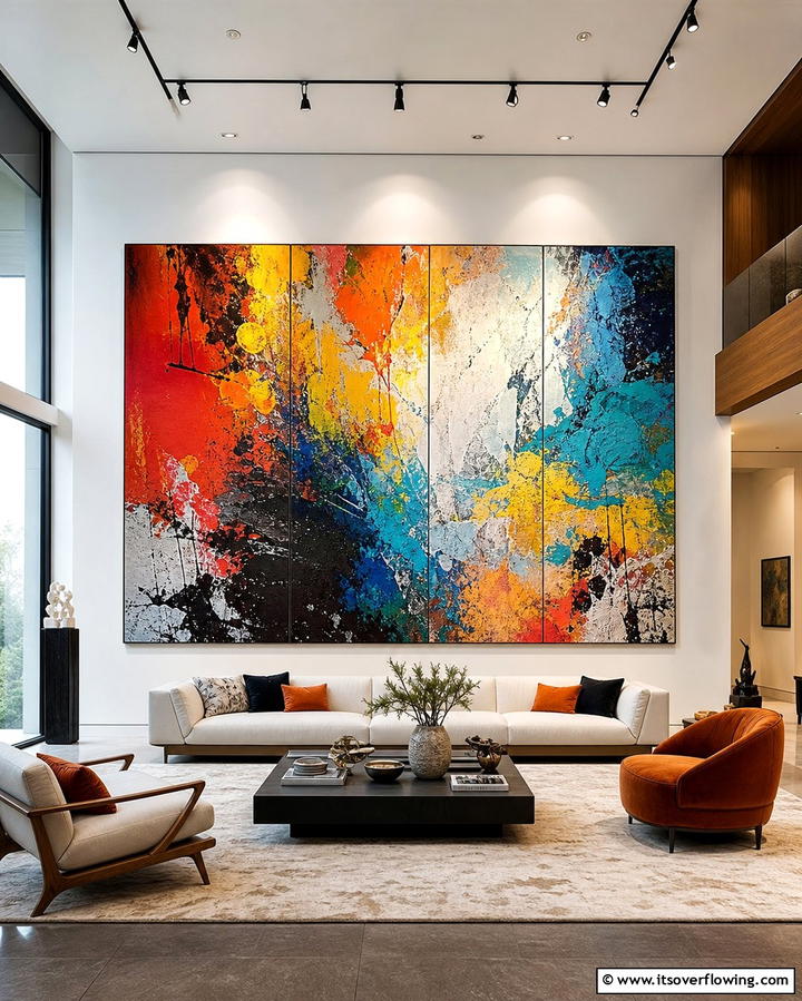 Oversized Artwork as a Focal Point - 25 Luxury Living Room Ideas for a Sophisticated Look