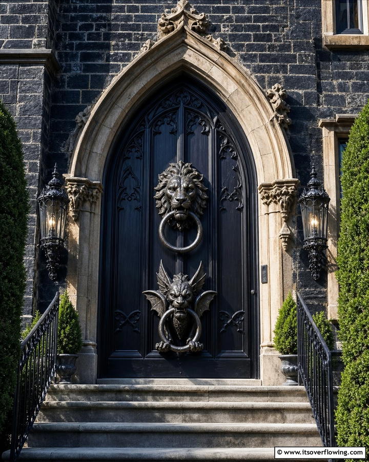 Oversized Door Knockers - 20 Gothic Front Door Ideas to Enhance Your Home