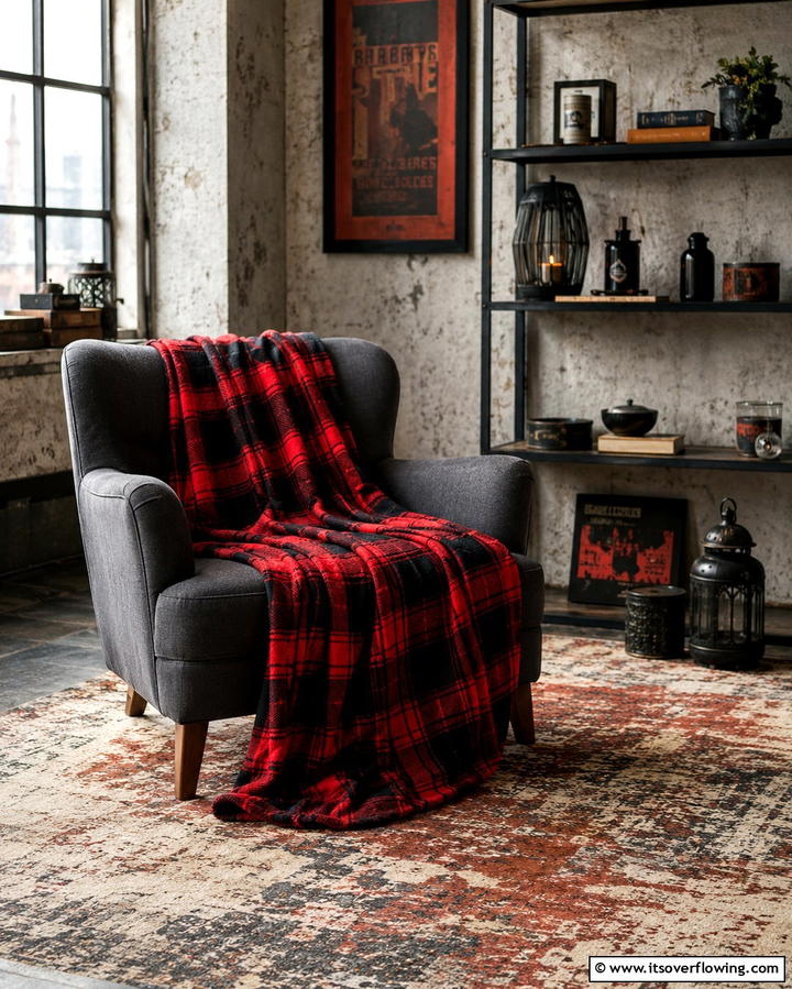 Oversized Flannel Blankets - 25 Grunge Aesthetic Room Decor Ideas for a Unique Look