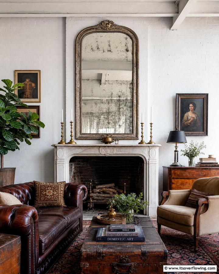 Oversized Mirror for Maximum Impact - 25 Mirror Over Fireplace Ideas to Elevate Your Space