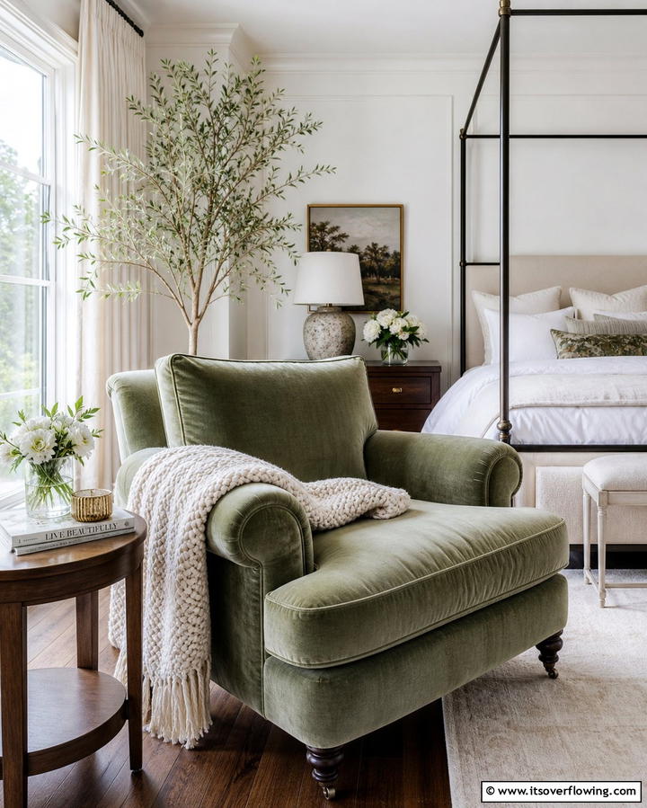 Oversized Upholstered Chair - 25 Comfortable Bedroom Chair Ideas for Relaxation