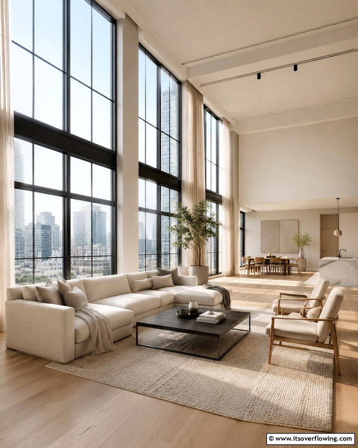 Oversized Windows - 25 Loft-style Living Room Ideas for Modern Homes