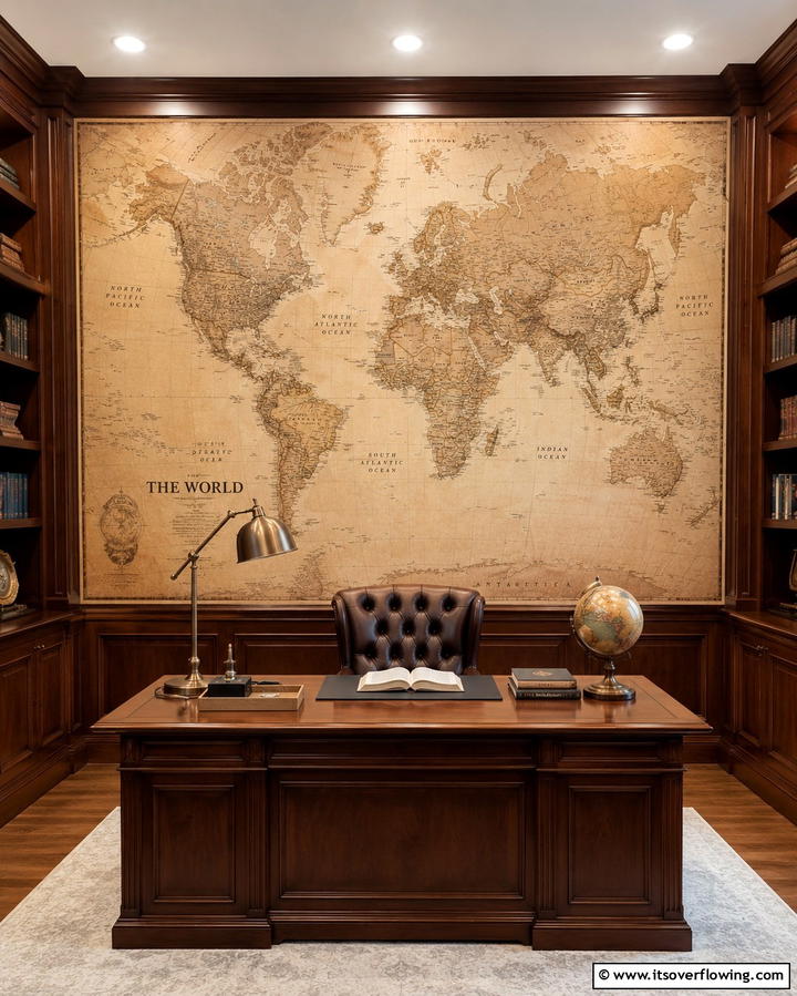 Oversized World Map - 25 Large Wall Art Ideas to Transform Your Space
