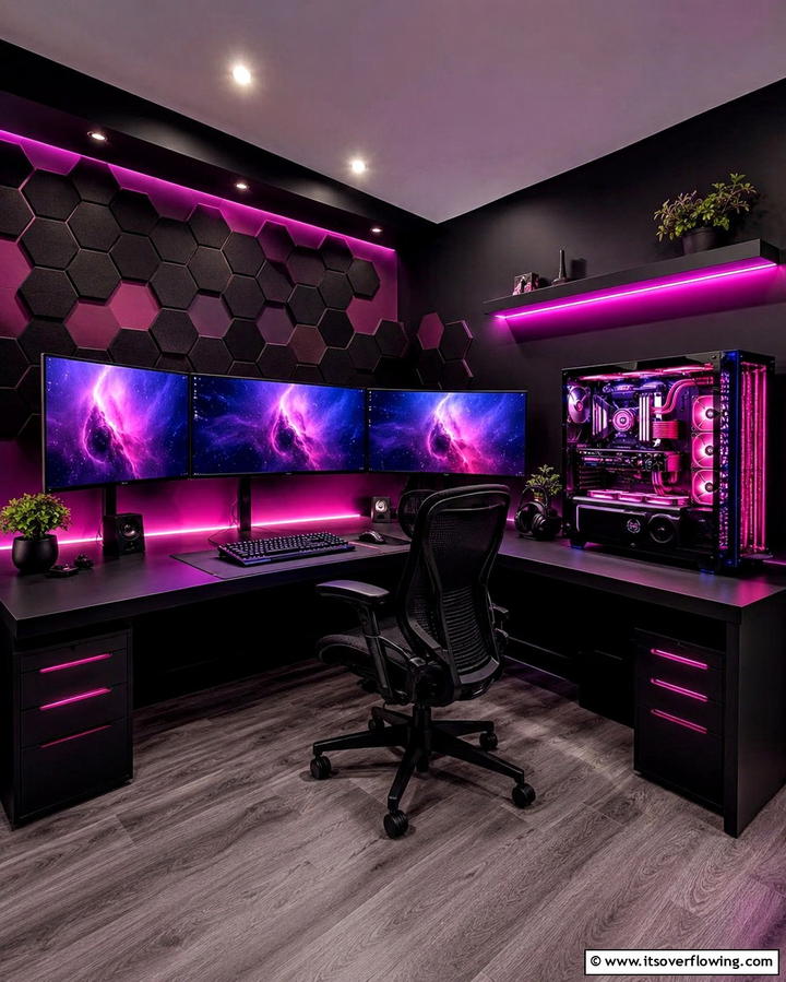 PC Gaming Powerhouse - 30 Game Room Ideas for Fun Home Entertainment Spaces