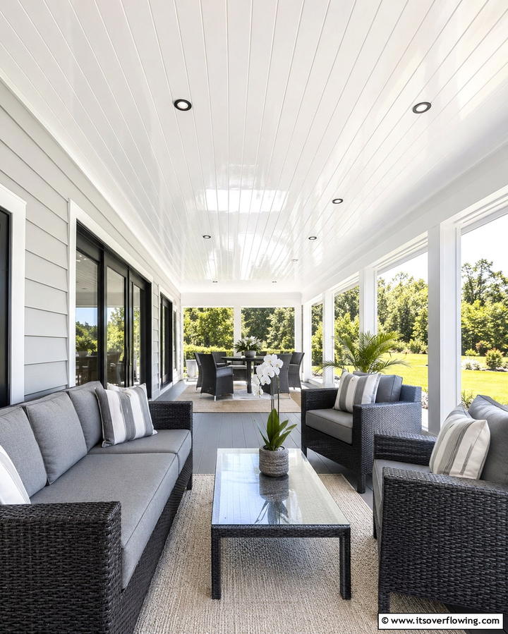 PVC Panels for Low Maintenance - 25 Patio Ceiling Ideas for Stylish Outdoor Spaces