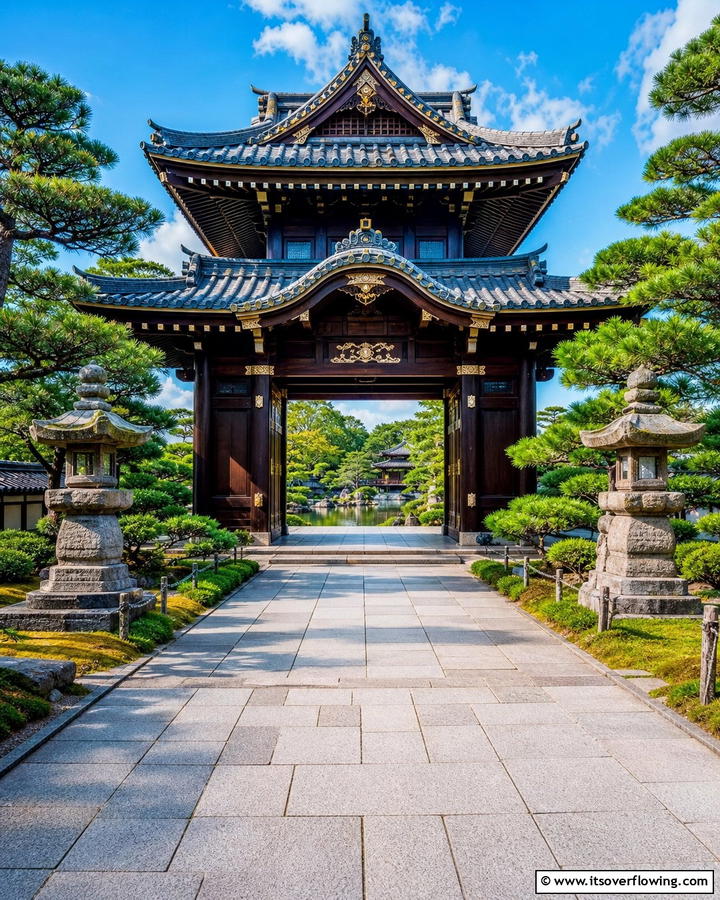 Pagoda Inspired Gate - 20 Japanese Garden Gate Design Ideas for a Zen Space
