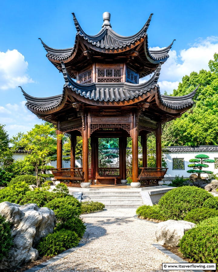 Pagoda Style Garden Structures - 30 Asian-Inspired Landscaping Ideas for Serene Gardens
