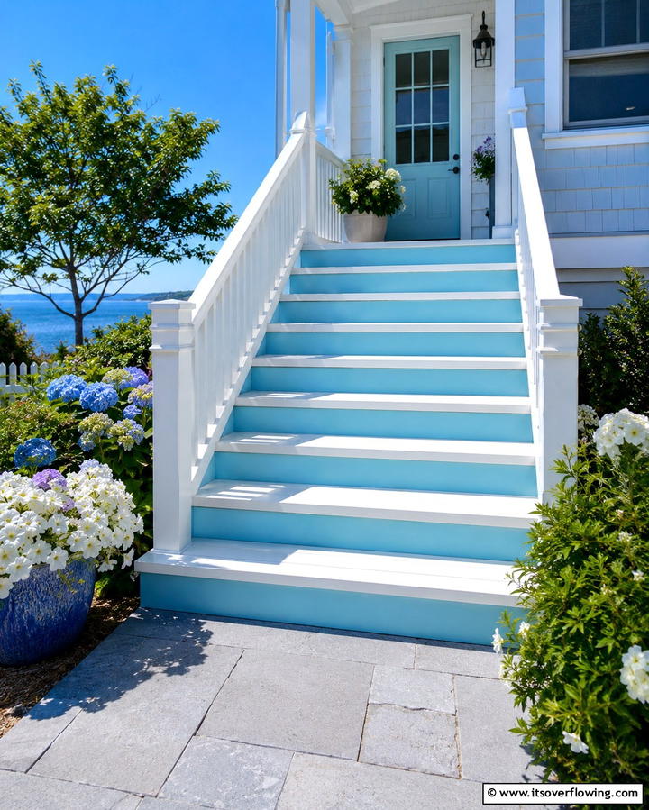 Paint Your Steps - 25 Front Step Ideas to Enhance Your Home’s Entrance