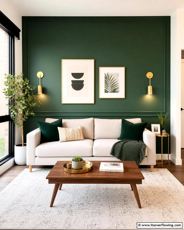 Paint an Accent Wall - 25 Budget Apartment Living Room Ideas for Small Spaces