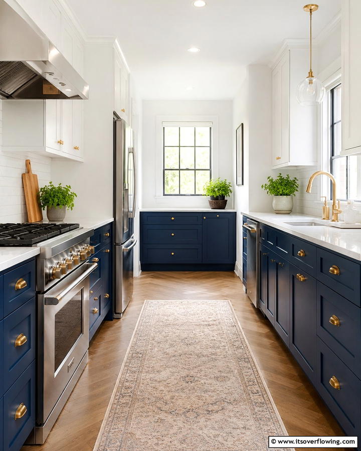 Paint the Cabinets for a Fresh Look - 25 Small Galley Kitchen Ideas on a Budget