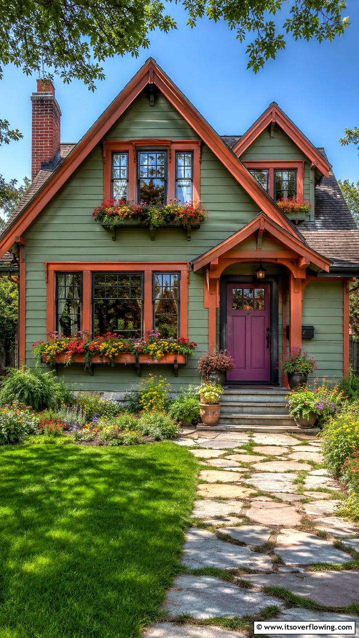 Painted Accent Trim - 30 Exterior Window Trim Ideas to Enhance Curb Appeal