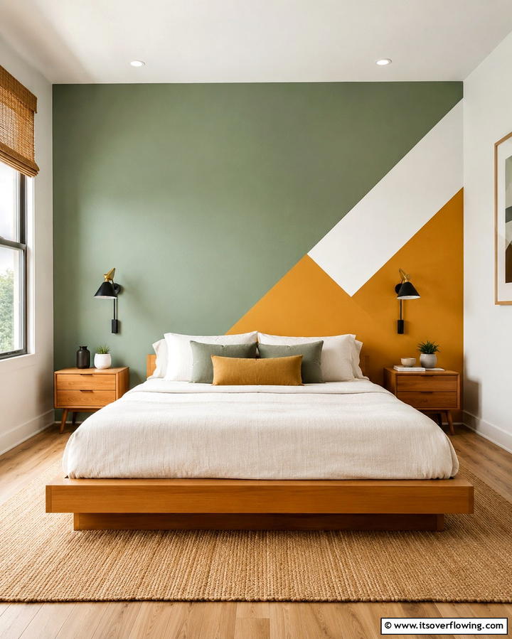 Painted Accent WallExact - 25 No Headboard Ideas for a Modern and Minimalist Bedroom