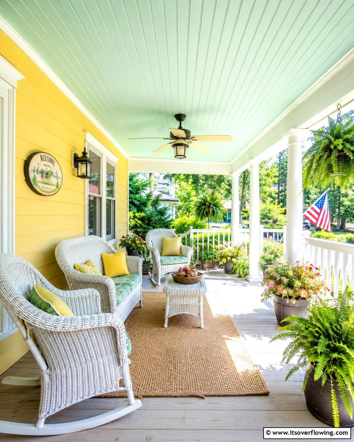 Painted Beadboard Ceiling - 25 Patio Ceiling Ideas for Stylish Outdoor Spaces
